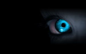 Preview wallpaper eyes, blue, eyelash, pupil, fear