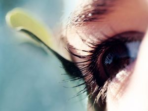 Preview wallpaper eyes, brown, eyelashes, face