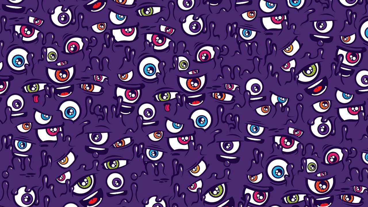 Wallpaper eyes, pattern, purple, form