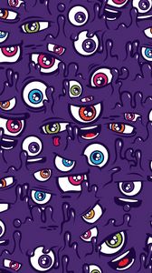 Preview wallpaper eyes, pattern, purple, form