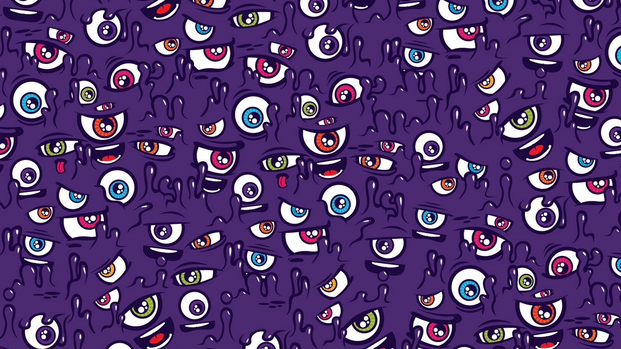 Wallpaper eyes, pattern, purple, form hd, picture, image