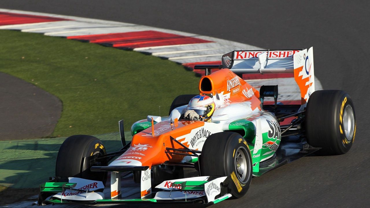 Wallpaper f1, force india, 2012, track