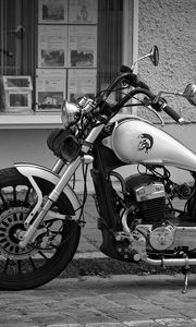 Preview wallpaper fab regal raptor, regal raptor, motorcycle, bike, black and white