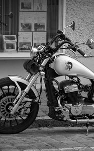 Preview wallpaper fab regal raptor, regal raptor, motorcycle, bike, black and white