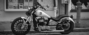 Preview wallpaper fab regal raptor, regal raptor, motorcycle, bike, black and white