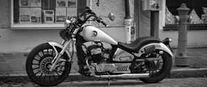 Preview wallpaper fab regal raptor, regal raptor, motorcycle, bike, black and white