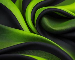 Preview wallpaper fabric, folds, curves, texture, green, gray