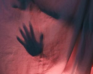 Preview wallpaper fabric, hands, silhouette, shadow