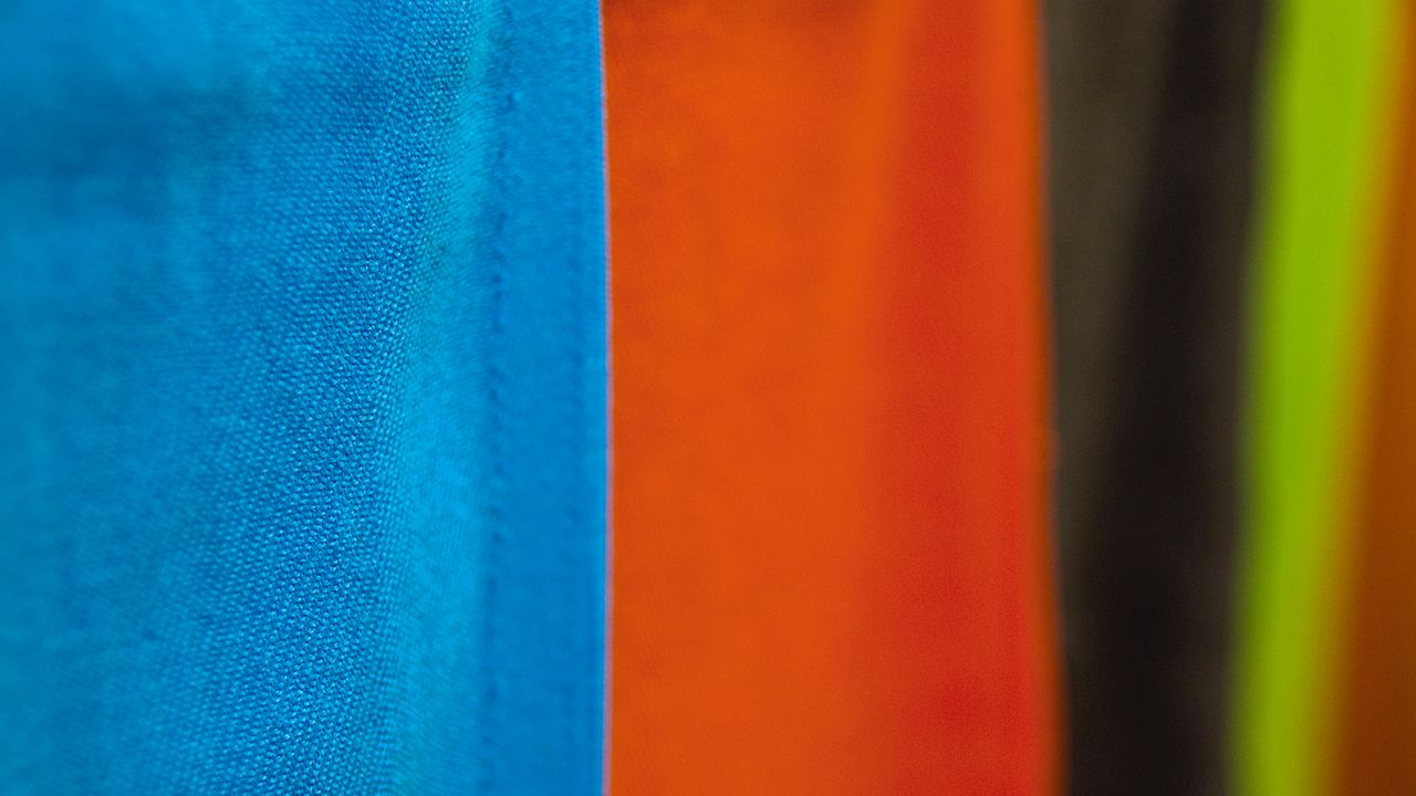 Wallpaper fabric, macro, texture, blue, red