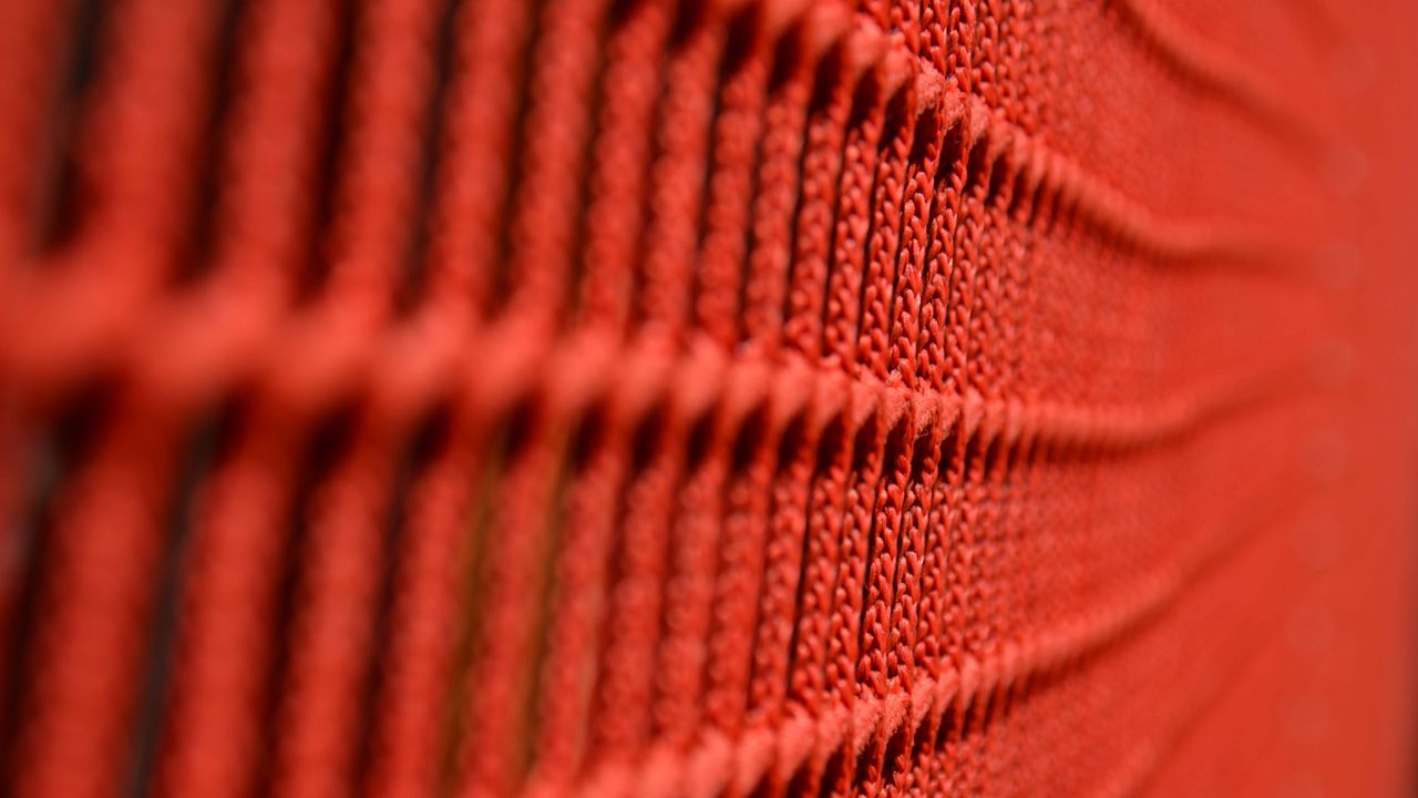 Wallpaper fabric, surface, red, texture, macro