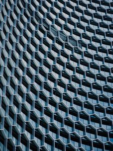 Preview wallpaper facade, architecture, building, hexagons