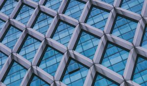 Preview wallpaper facade, architecture, building, glass, rhombuses