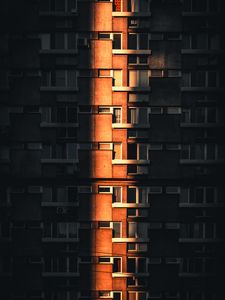 Preview wallpaper facade, architecture, building, apartments, light