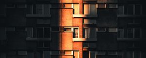 Preview wallpaper facade, architecture, building, apartments, light