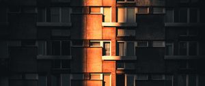 Preview wallpaper facade, architecture, building, apartments, light