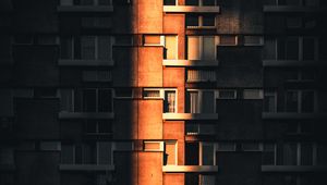 Preview wallpaper facade, architecture, building, apartments, light