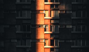 Preview wallpaper facade, architecture, building, apartments, light