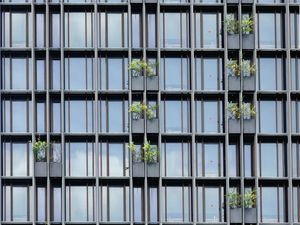 Preview wallpaper facade, architecture, building, apartments, glass