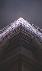 Preview wallpaper facade, architecture, night, bottom view