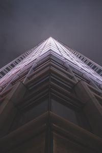Preview wallpaper facade, architecture, night, bottom view