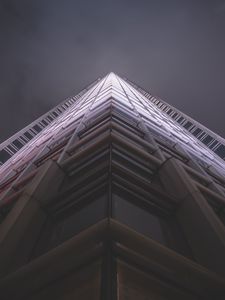 Preview wallpaper facade, architecture, night, bottom view