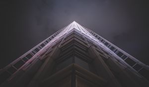 Preview wallpaper facade, architecture, night, bottom view