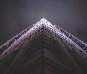 Preview wallpaper facade, architecture, night, bottom view