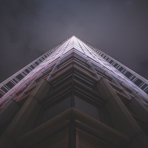 Preview wallpaper facade, architecture, night, bottom view