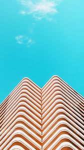Preview wallpaper facade, architecture, sky, clouds, building, minimalism