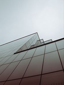 Preview wallpaper facade, bottom view, building, architecture