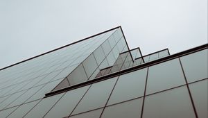 Preview wallpaper facade, bottom view, building, architecture