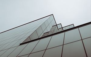 Preview wallpaper facade, bottom view, building, architecture