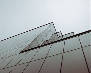 Preview wallpaper facade, bottom view, building, architecture