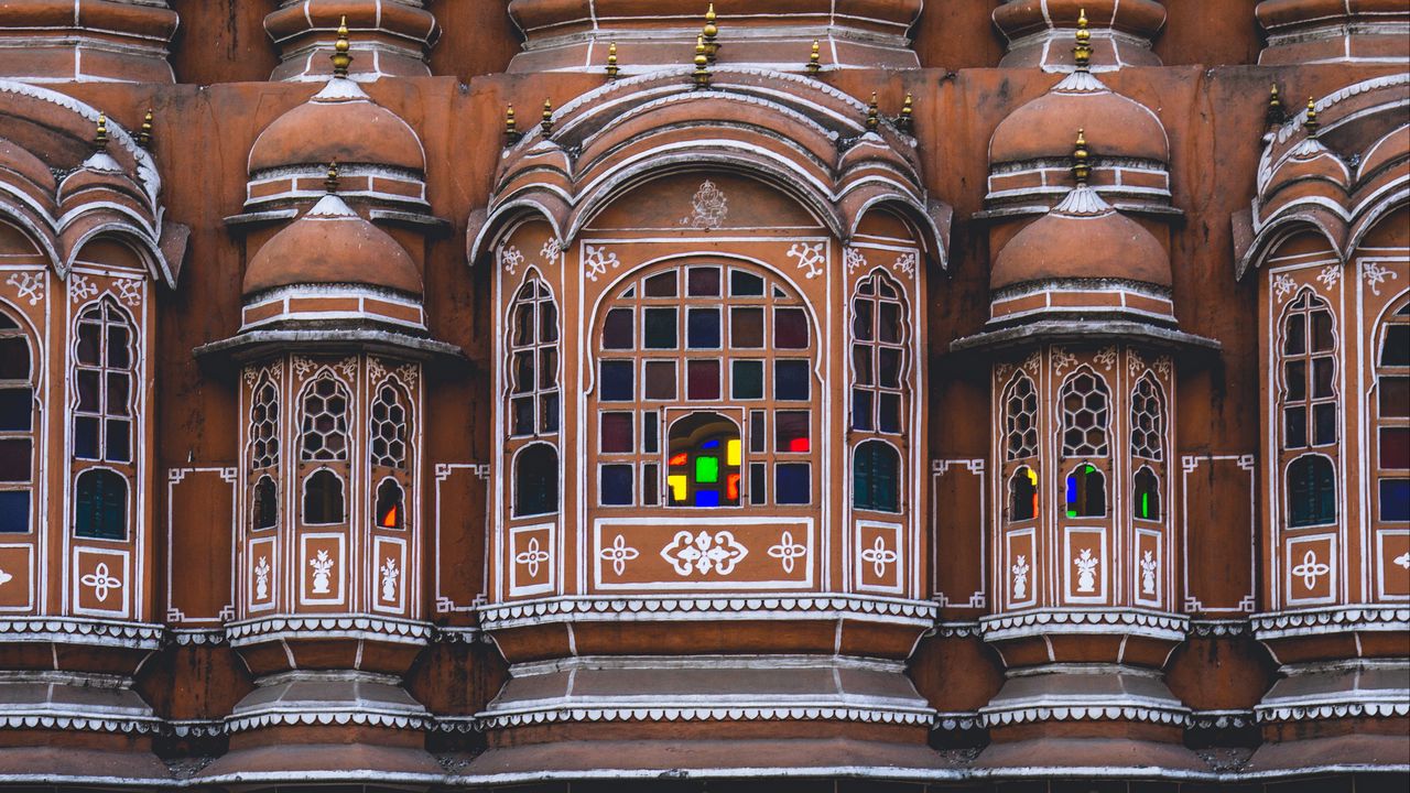 Wallpaper facade, building, architecture, hawa mahal, jaipur, india
