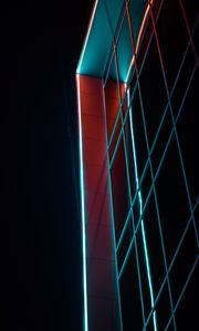 Preview wallpaper facade, building, architecture, dark, backlight