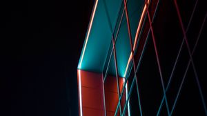 Preview wallpaper facade, building, architecture, dark, backlight