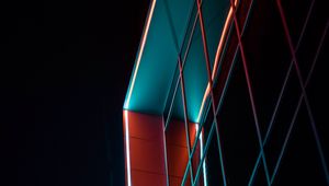 Preview wallpaper facade, building, architecture, dark, backlight