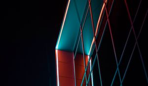 Preview wallpaper facade, building, architecture, dark, backlight