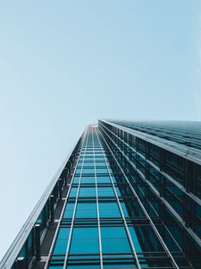 Preview wallpaper facade, building, architecture, bottom view, minimalism, sky
