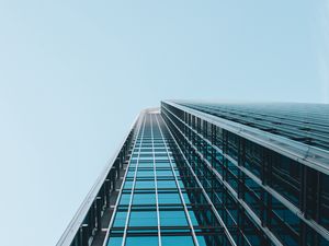 Preview wallpaper facade, building, architecture, bottom view, minimalism, sky