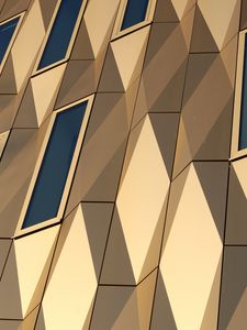 Preview wallpaper facade, building, architecture, geometry, polygon, relief