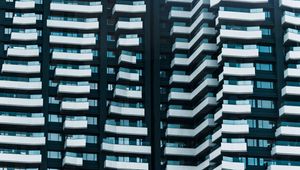 Preview wallpaper facade, building, architecture, windows, minimalism