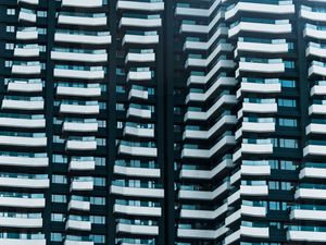 Preview wallpaper facade, building, architecture, windows, minimalism