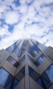 Preview wallpaper facade, building, architecture, bottom view, sky