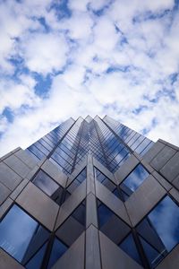 Preview wallpaper facade, building, architecture, bottom view, sky