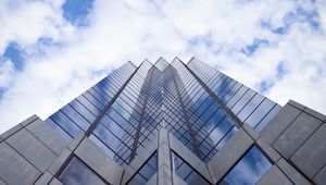 Preview wallpaper facade, building, architecture, bottom view, sky