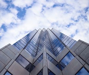 Preview wallpaper facade, building, architecture, bottom view, sky