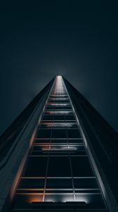Preview wallpaper facade, building, architecture, bottom view, night