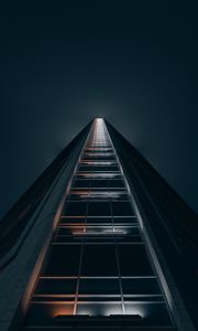 Preview wallpaper facade, building, architecture, bottom view, night