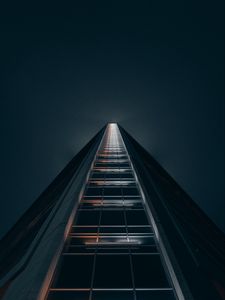 Preview wallpaper facade, building, architecture, bottom view, night